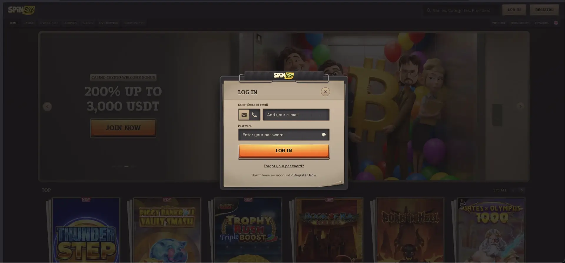 Spinboss Login