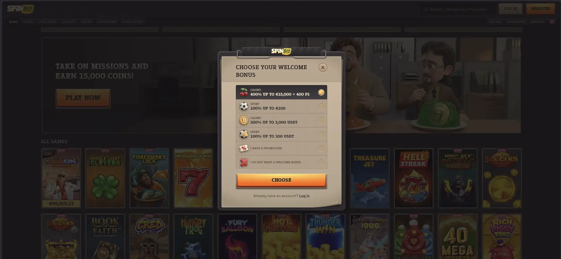 Spinboss Register